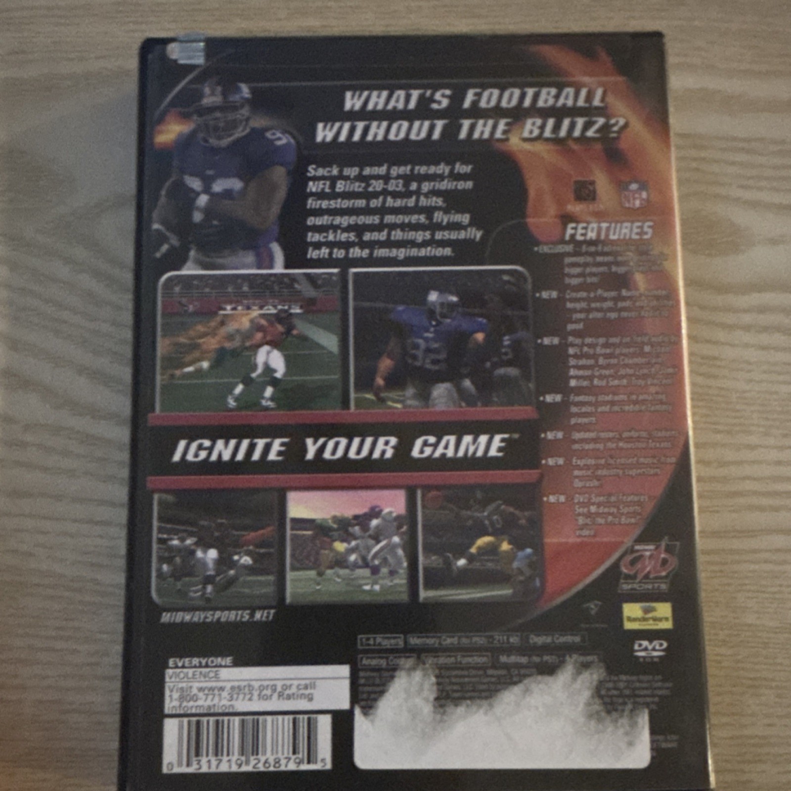 Midway NFL Blitz 20-03 PlayStation 2 Multiplayer NTSC E 2002 American Football