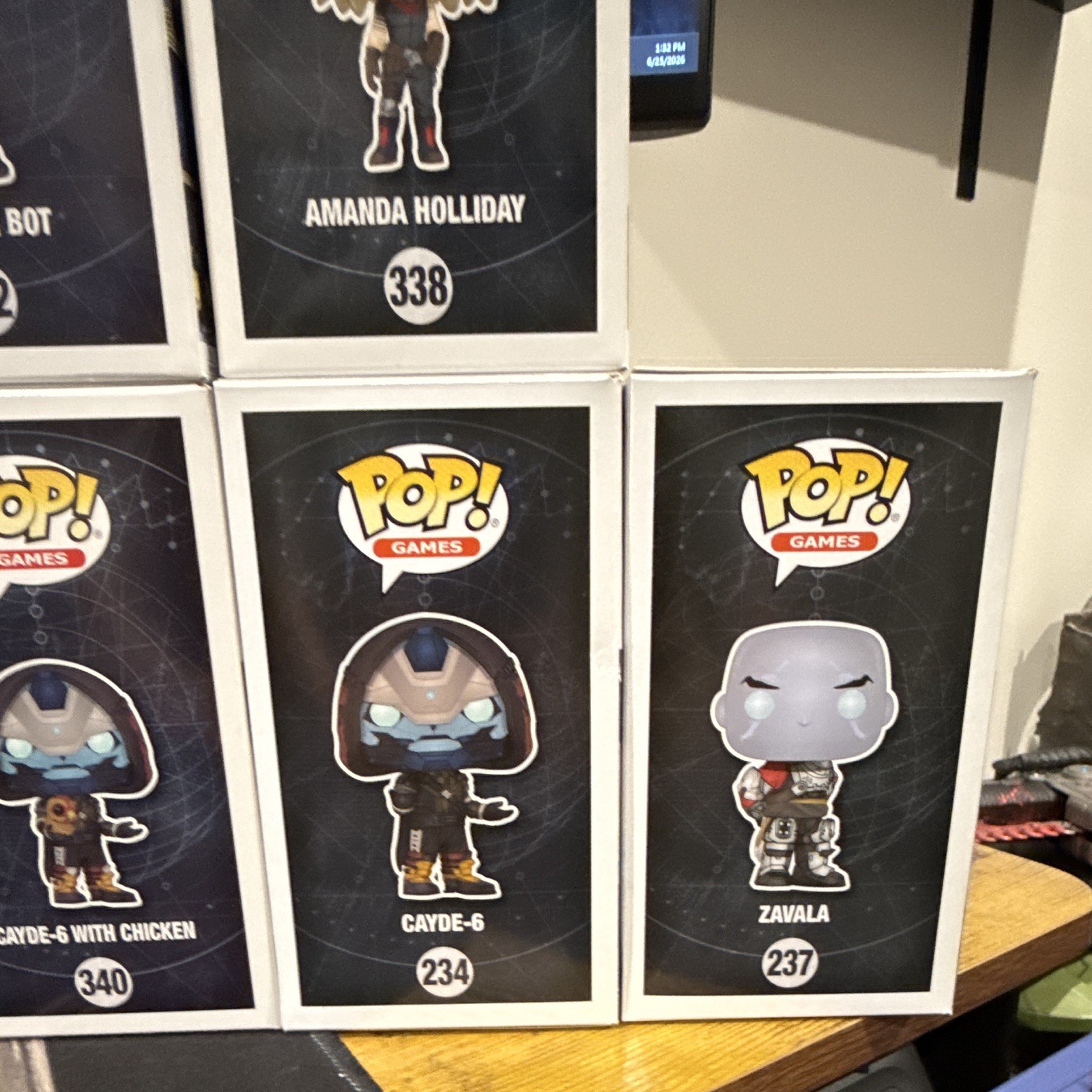Funko Pop! Games Destiny Vinyl Figure Lot Zavala Atheon Osiris Glow GameStop