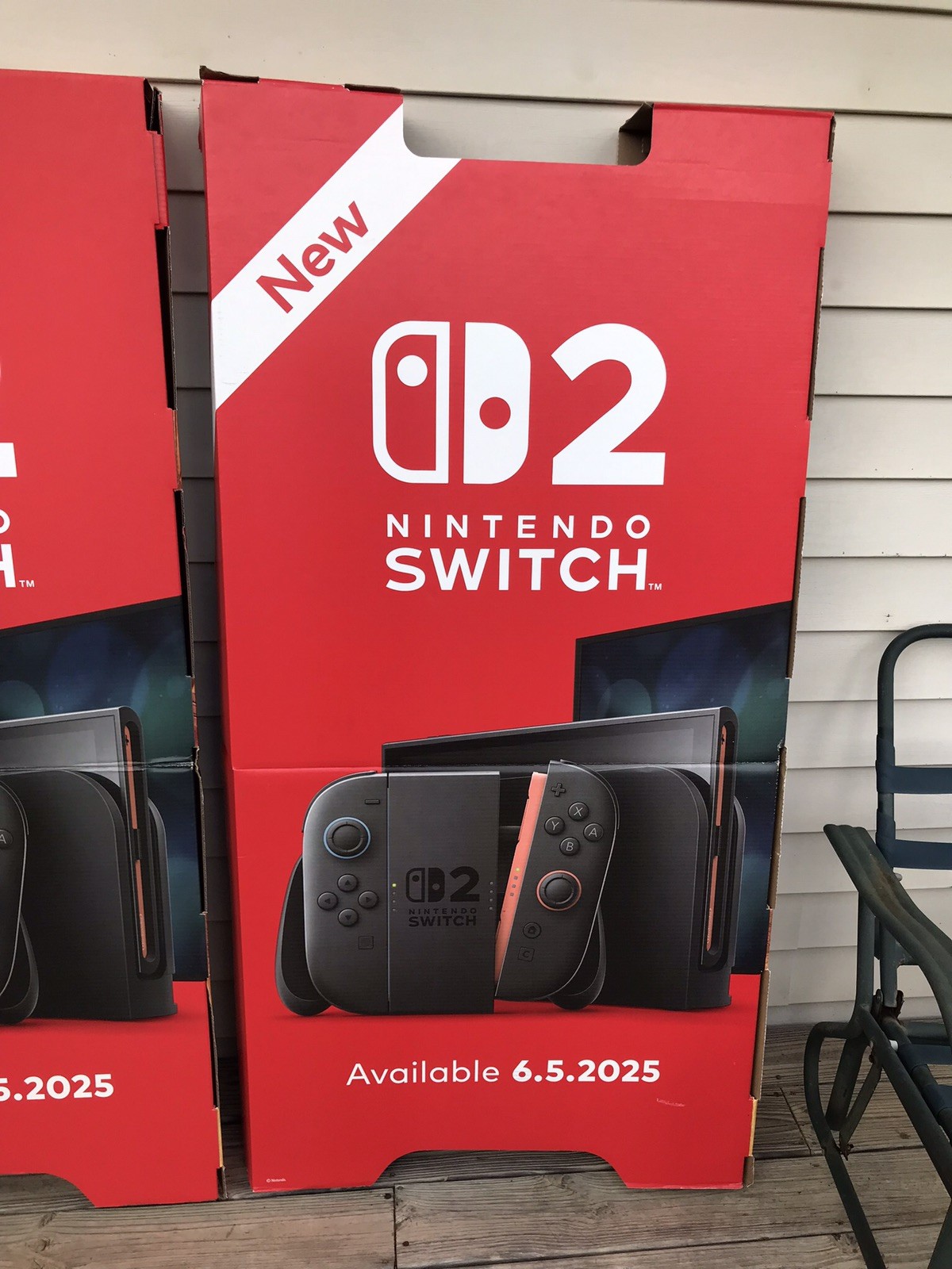 Lot Of 2 5ft Mario Kart World Cardboard Display Double Sided Nintendo Switch 2