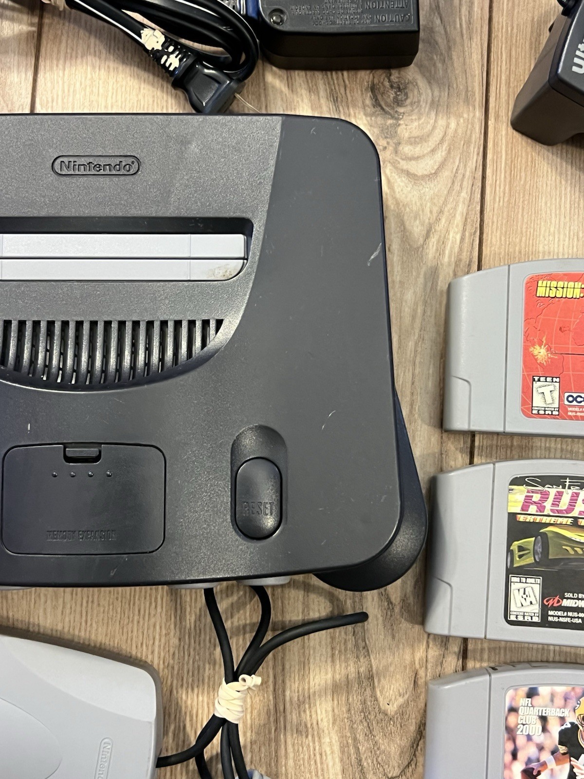 Nintendo 64 N64 Console Bundle 3 Games 2 Controllers Tested Working Gray