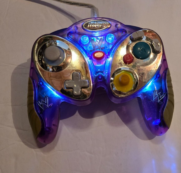 Rare Intec GameCube WWE Controller Lights Up
