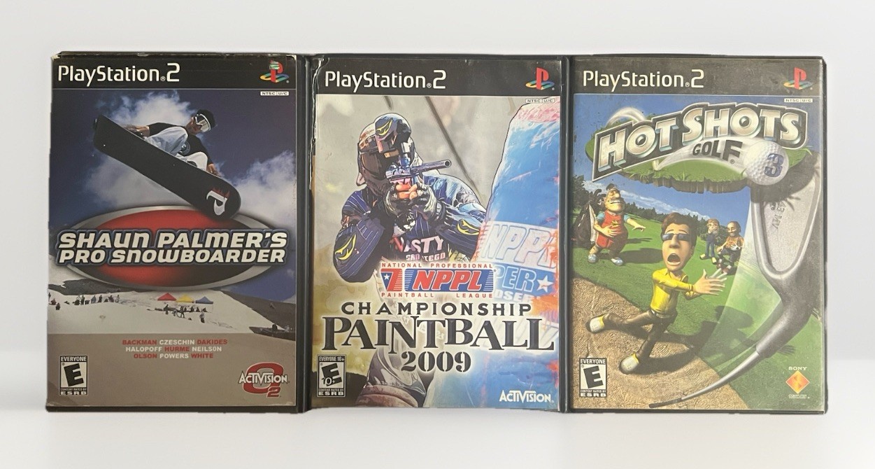 Hot Shots Golf 3 & NPPL Paintball 09 & Shaun Palmer’s Snowboarding PlayStation 2