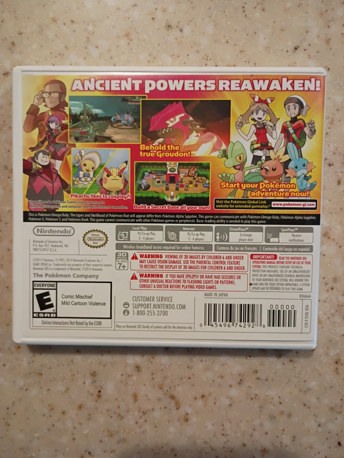 Pokémon Omega Ruby Nintendo 3DS CASE AND INSERT ONLY NO GAME