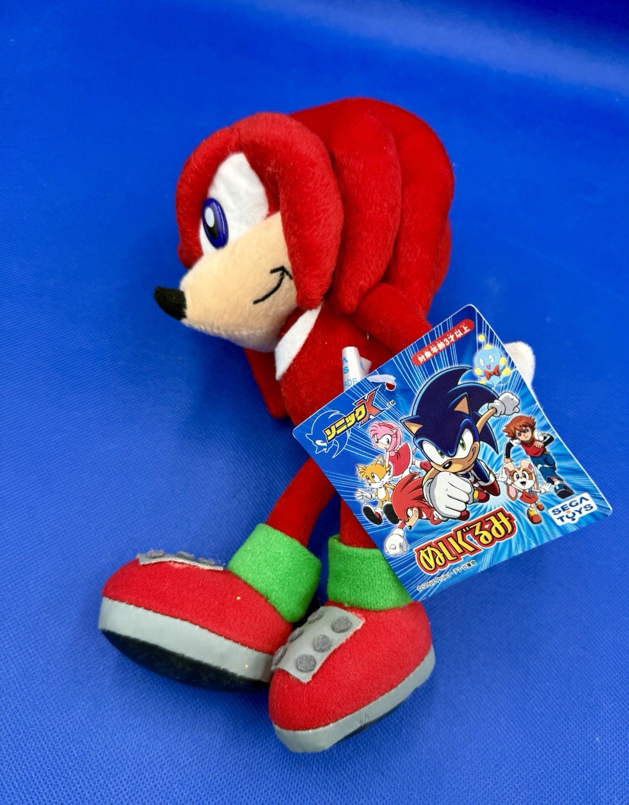 Knuckles Echidna Sonic X Plush 2003 SEGA Toys Cartoon TV Show Hedgehog Hedge