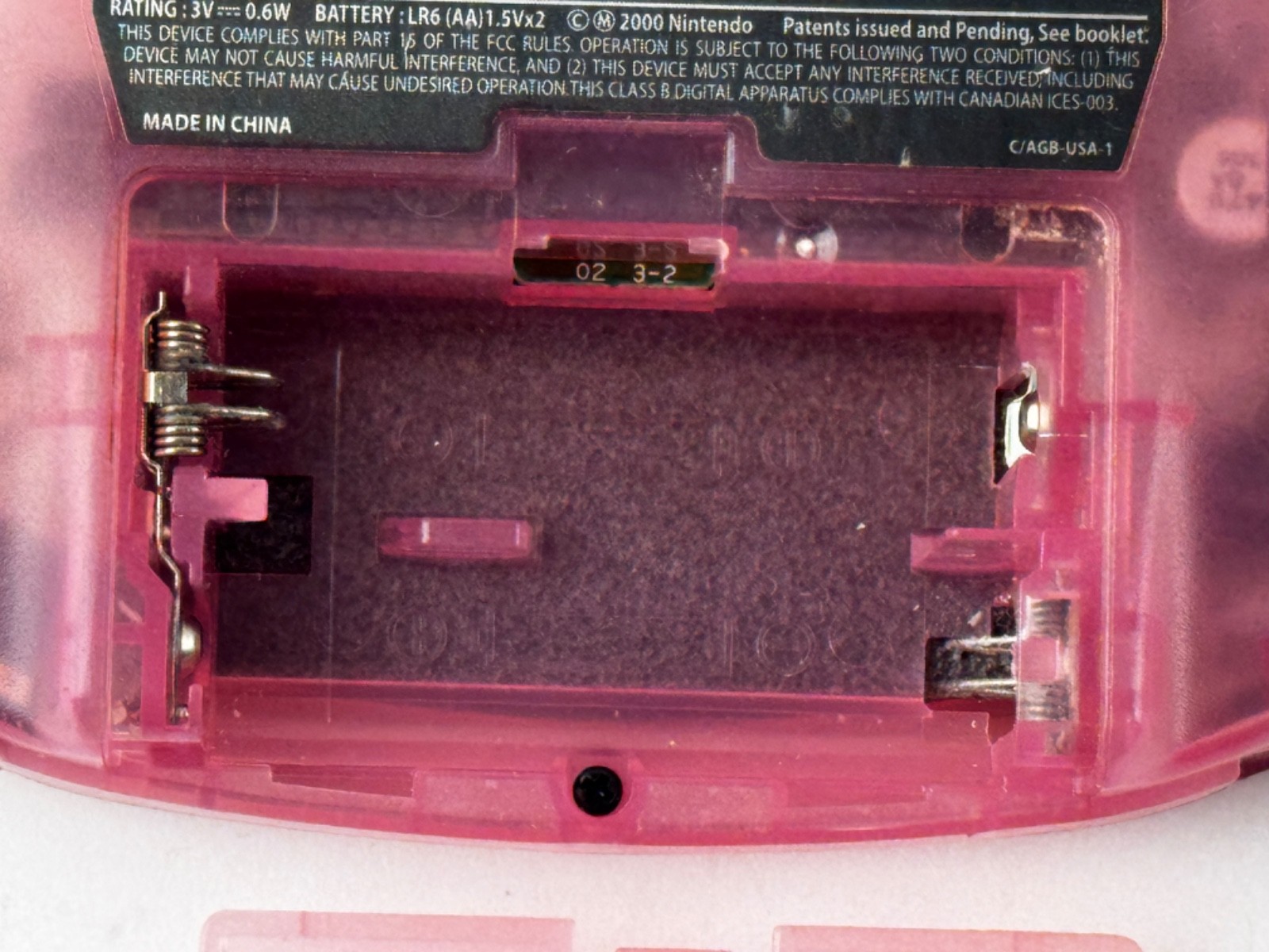 Nintendo Game Boy Advance Fuchsia Pink GBA Console AGB-001 Tested