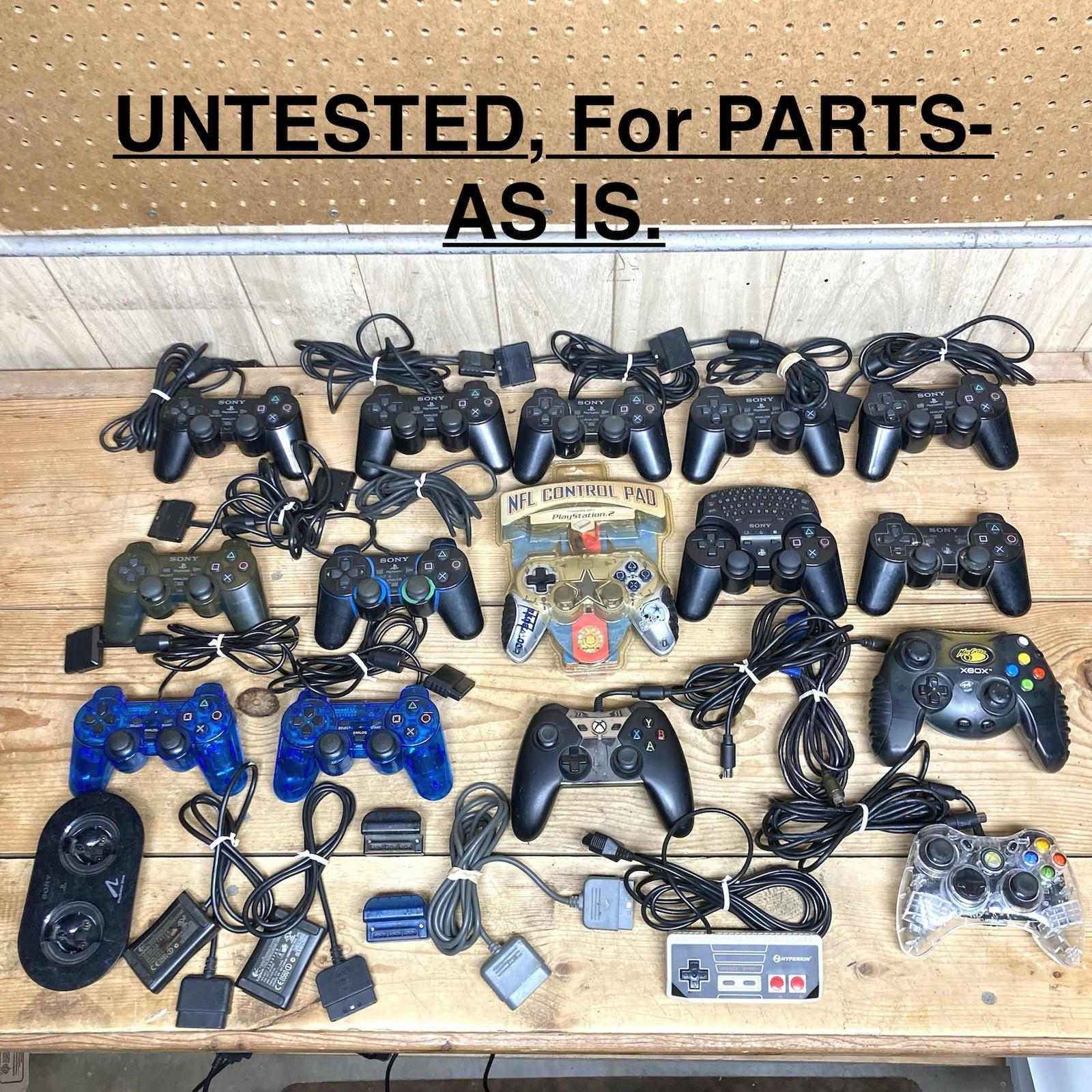 Lot Of Sony PlayStation PS1 PS2 PS3 Controllers Xbox OEM 3rd Party – UNTESTED