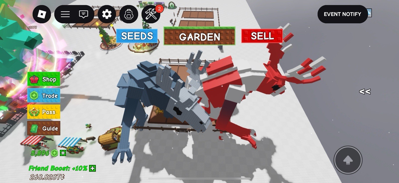Grow a Garden Wendigo 60kg+ | Mutated Hyperhunger | RARE | Roblux
