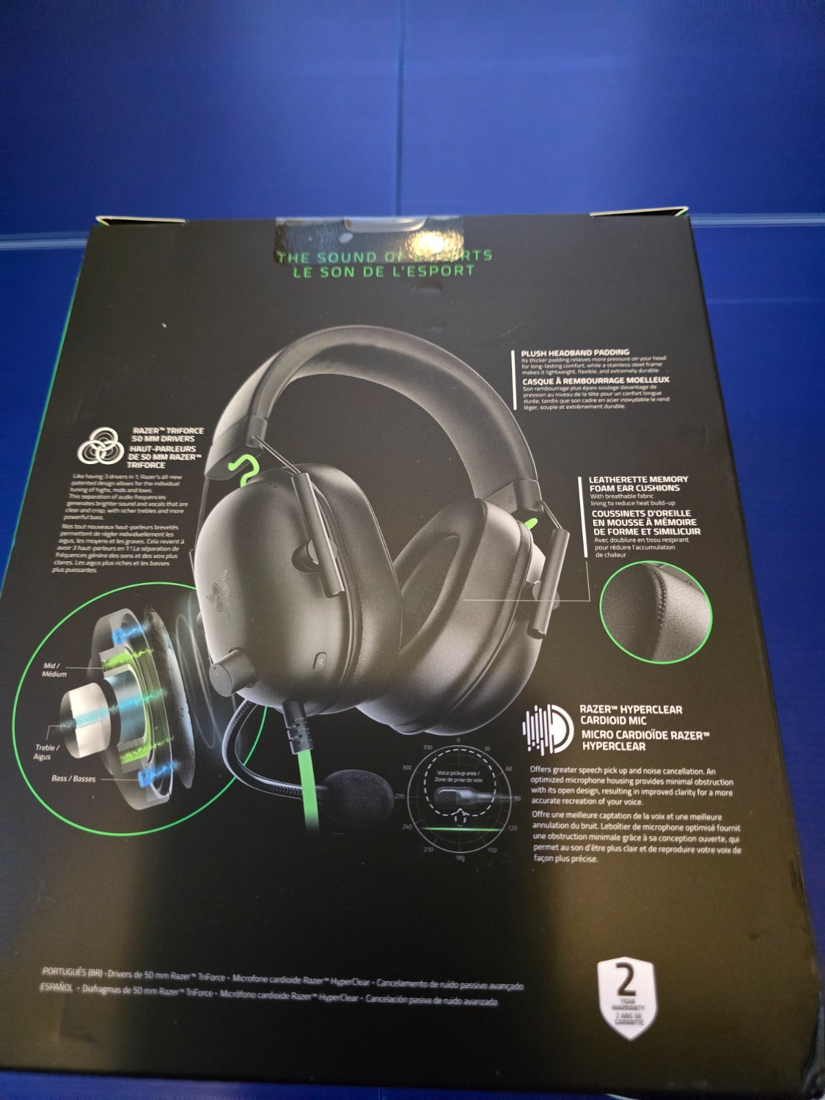 Razer Blackshark V2 X Black Over the Ear Gaming Headset