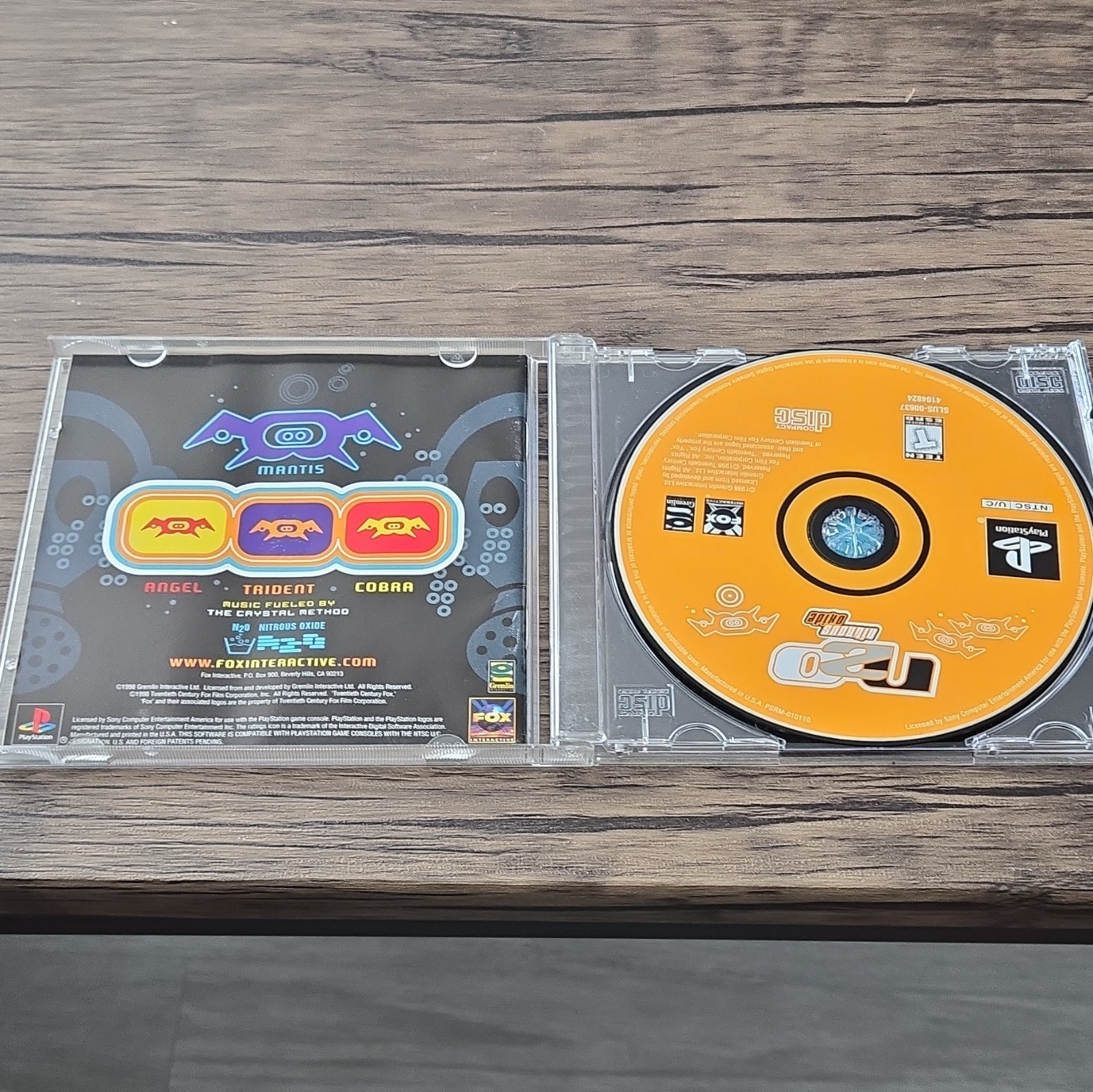 N2O: Nitrous Oxide Shooter Sci-Fi PS1 (1998) NTSC-U/C Complete CIB Reg card