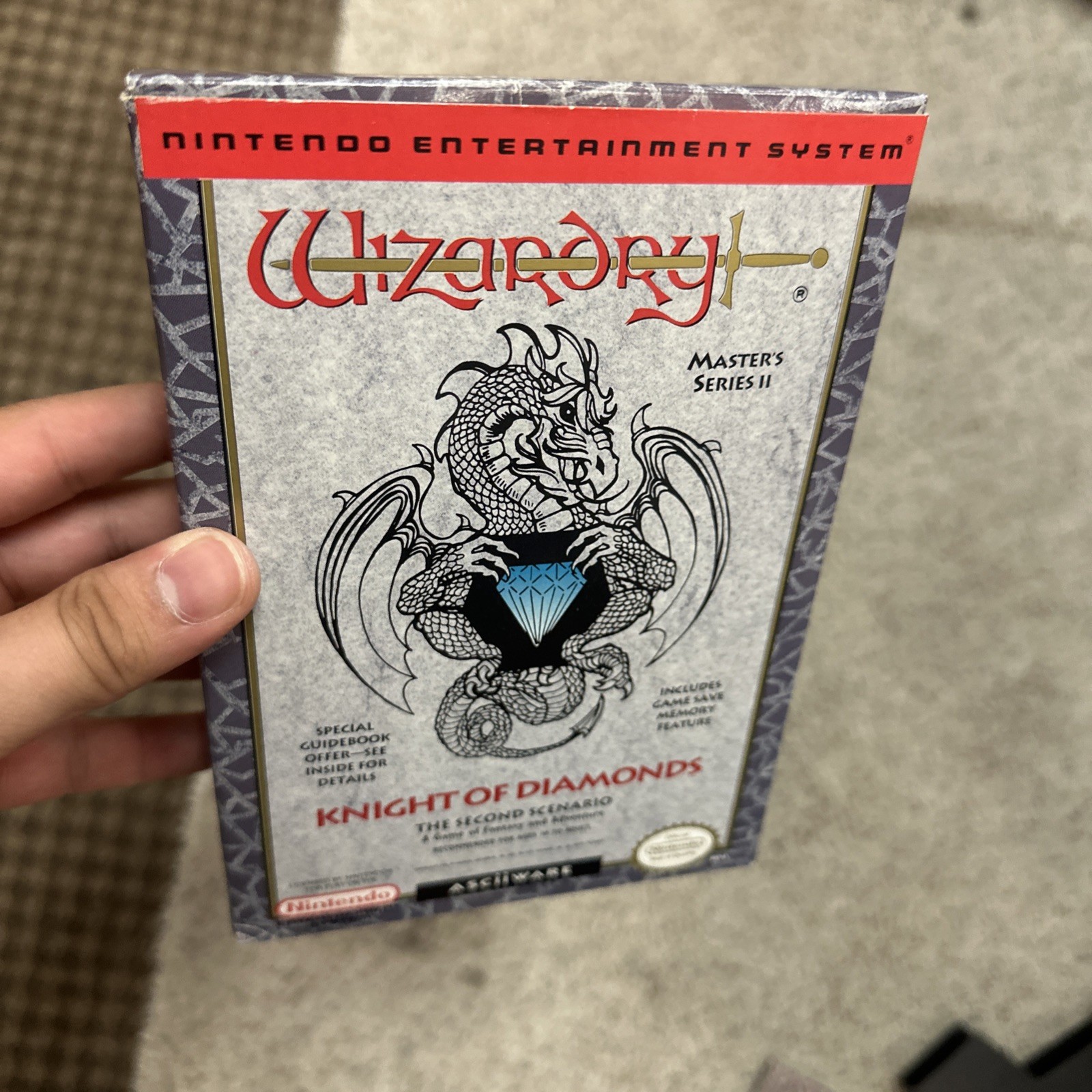 Wizardry: Knight of Diamonds NES Nintendo CIB Complete w/ Map & Reg Card RARE