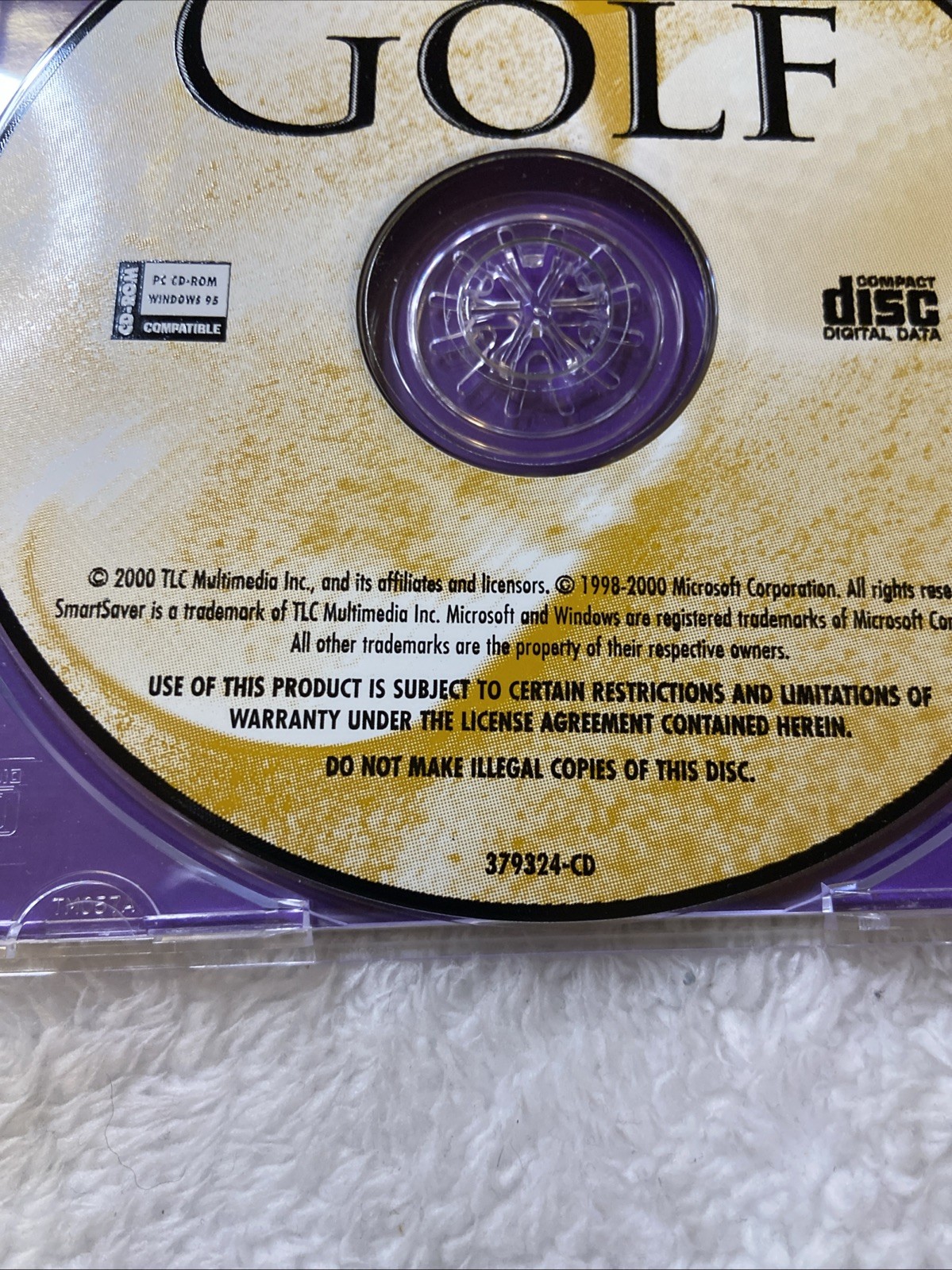 Microsoft Golf for Windows 95 PC CD ROM 2000 VTG Sports Computer Game Clubs