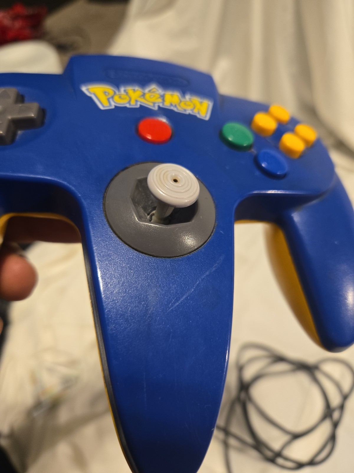 Nintendo 64 Pokemon Edition N64 Controller Blue & Yellow GOOD Rare