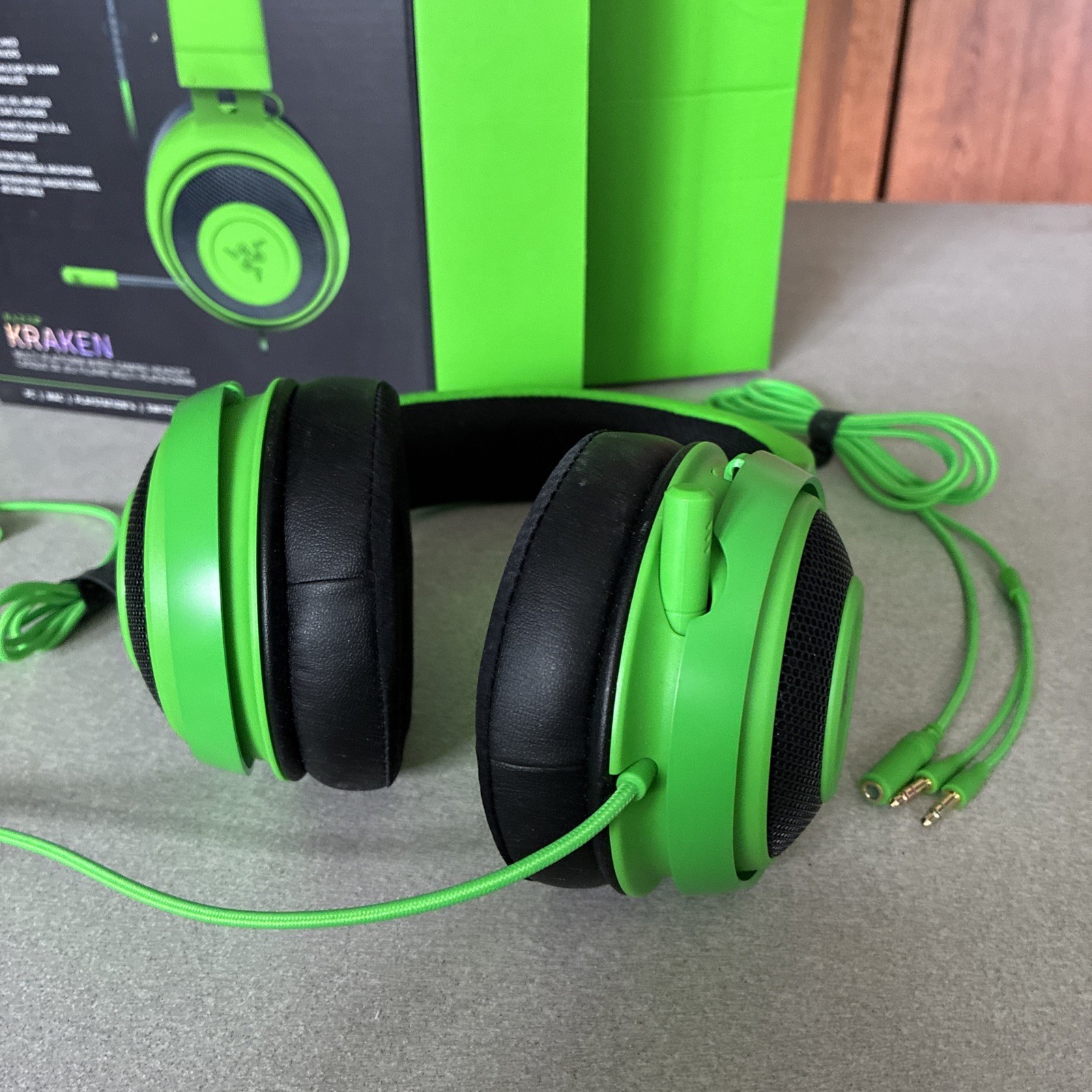Razer Kraken 7.1 Gaming Headset Green – Multi-Platform PC/PS/Xbox – Barely Used!