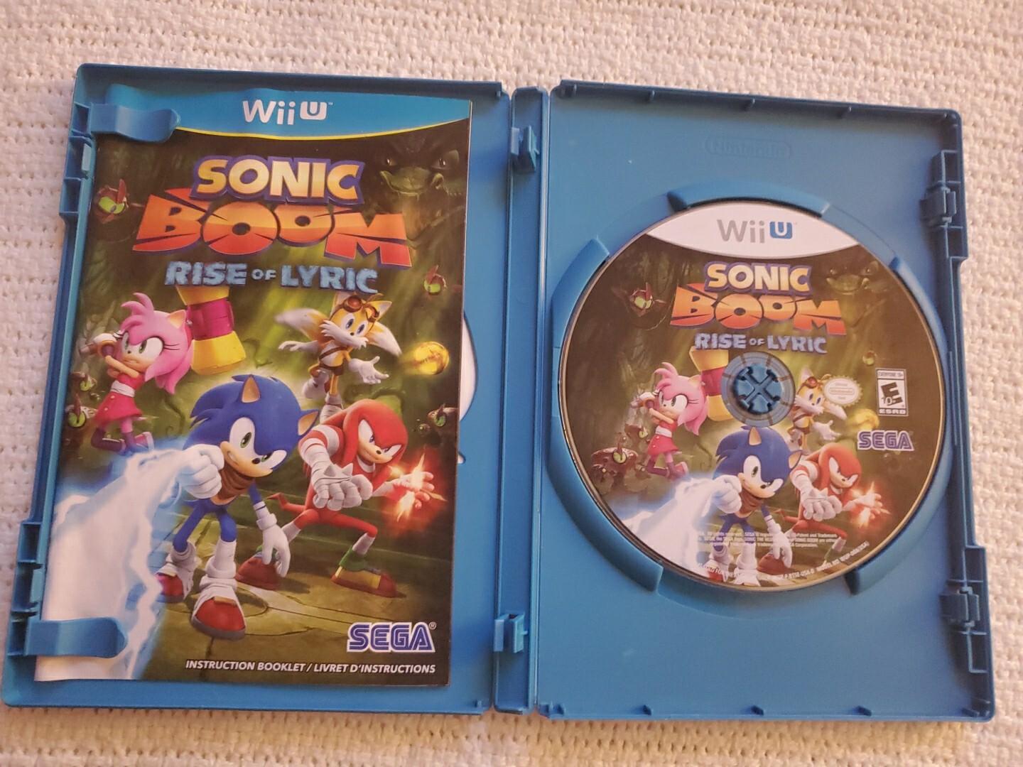 Sonic Boom: Rise of Lyric (Nintendo Wii U, 2014) Complete W/ Manual