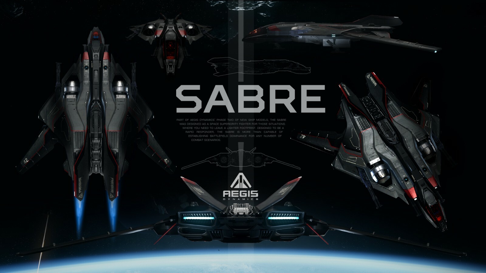 Star Citizen – AEGIS SABRE – LTI – (Lifetime Insurance)
