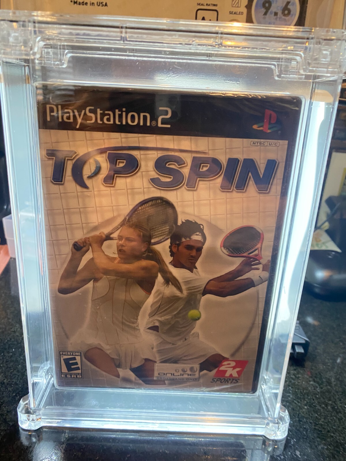 2003 Top Spin Sony Playstation 2 PS2 WATA Graded 9.6 A+ Roger Federer RC Game