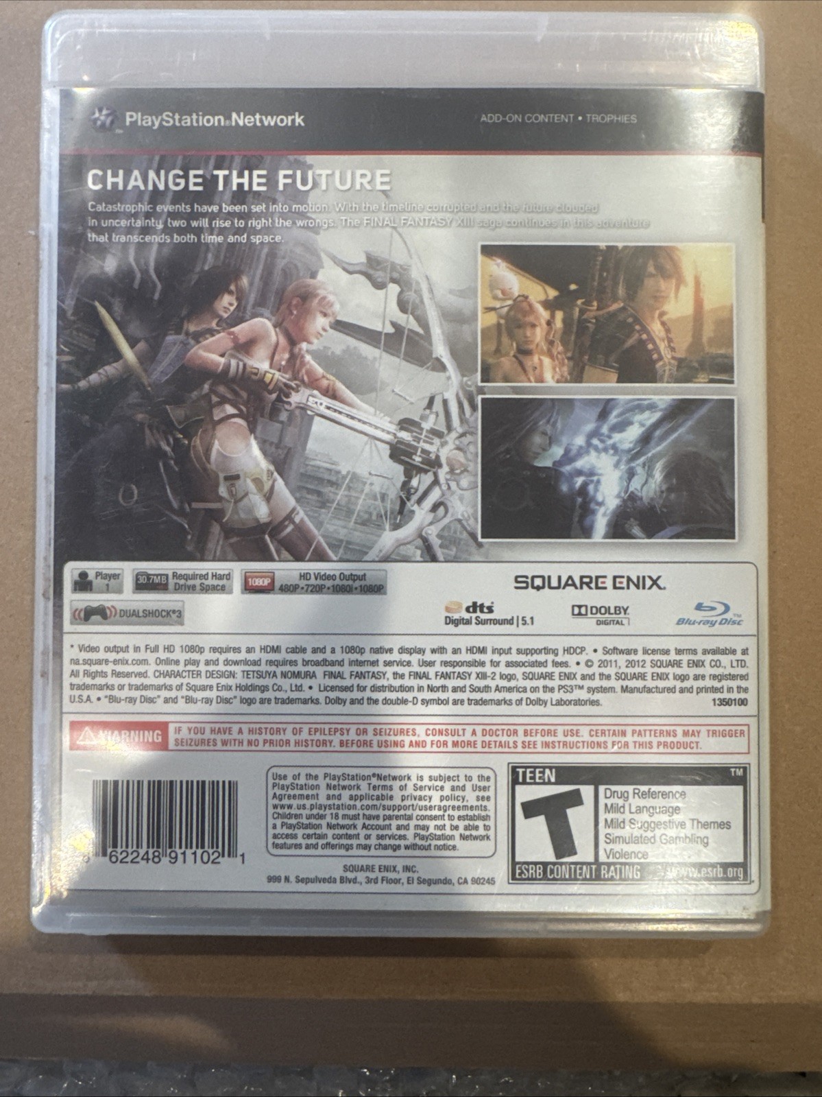 Final Fantasy XIII-2 Sony PlayStation 3, 2012 Edition