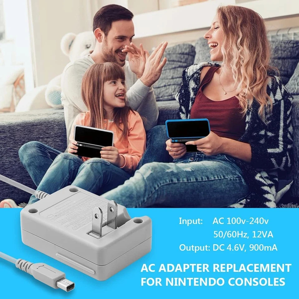 Nintendo WAP-002 Wall Charger for Nintendo DS/3DS/2DS XL – Gray