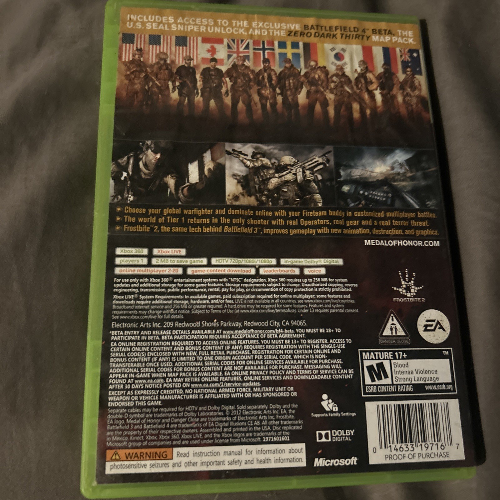 Medal of Honor: Warfighter — Limited Edition (Microsoft Xbox 360, 2012)