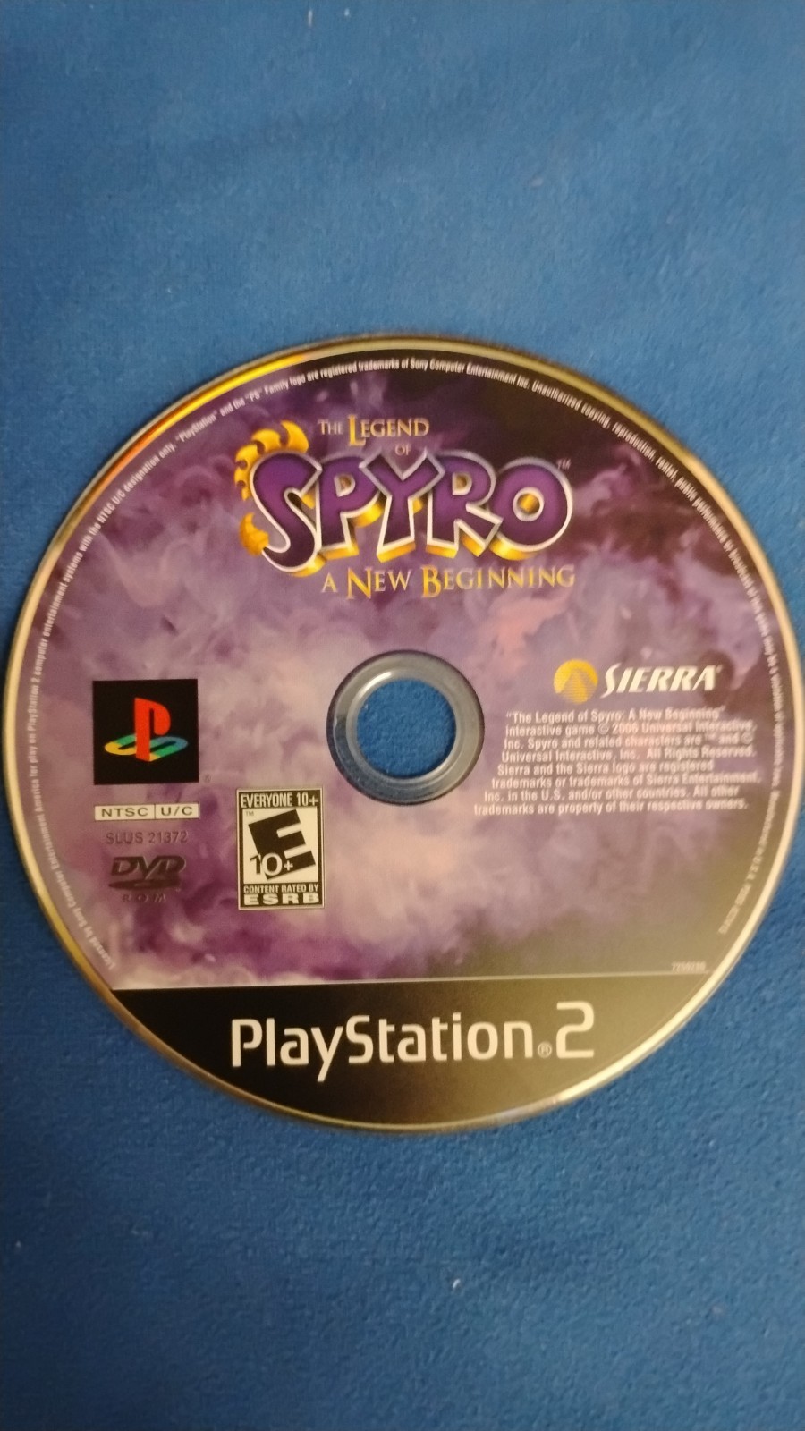 Sierra The Legend of Spyro: A New Beginning PS2 E10+ NTSC-U/C (US/CA)