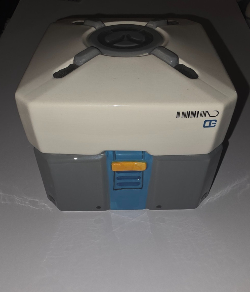Blizzard Overwatch Loot Box Ceramic Cookie Jar Collectible Kitchen Decor New
