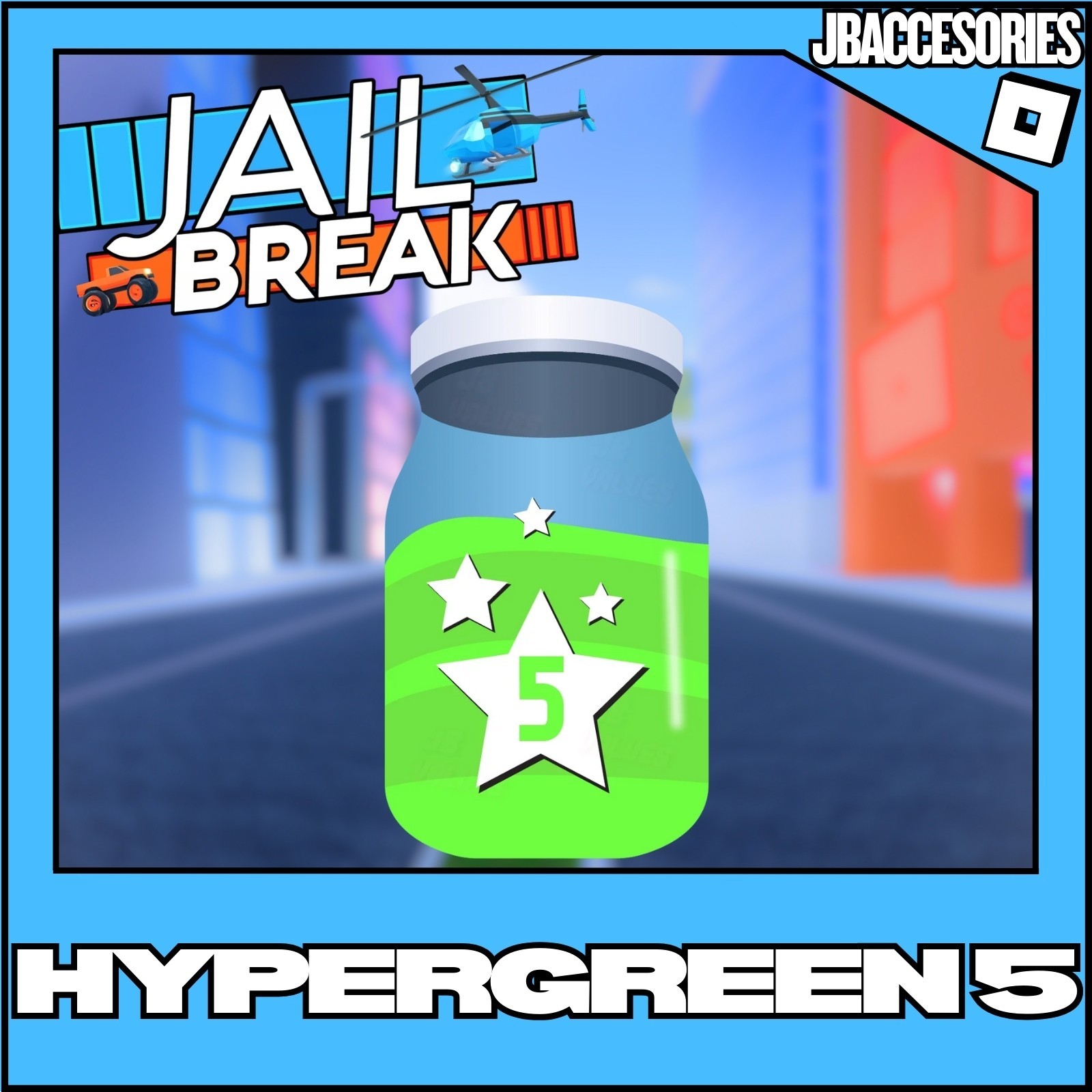 HYPERGREEN LVL 5 Roblox JailBreak 💎 FAST DELIVERY⚡