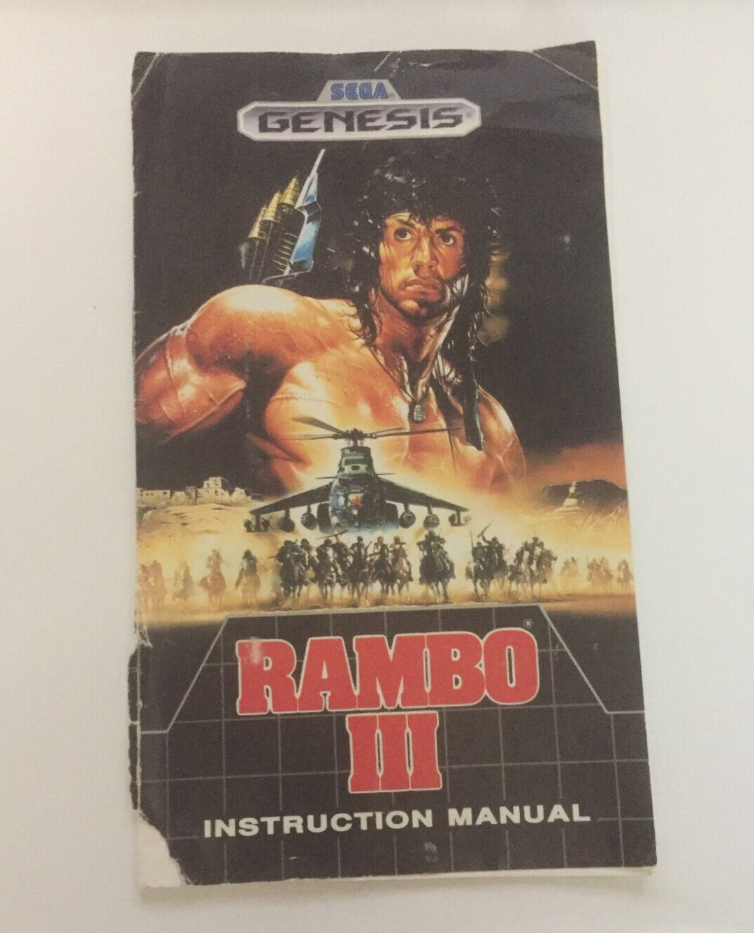 1988 RAMBO 1113 SEGA GENESIS INSTRUCTION MANUAL BOOKLET