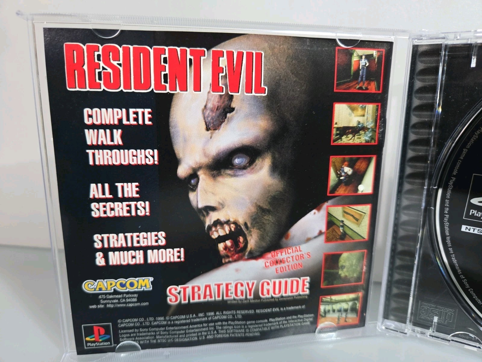 Resident Evil (Sony PlayStation 1, 1996) Black Label CIB W/ Reg Card Resurfaced