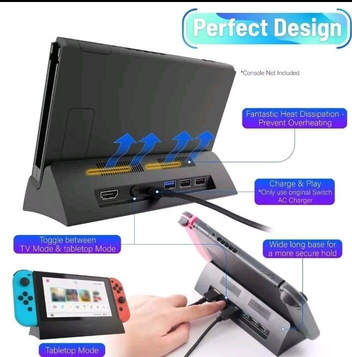 New Docking Station For Nintendo Switch OLED Model HDMI Adapter Connect to TV