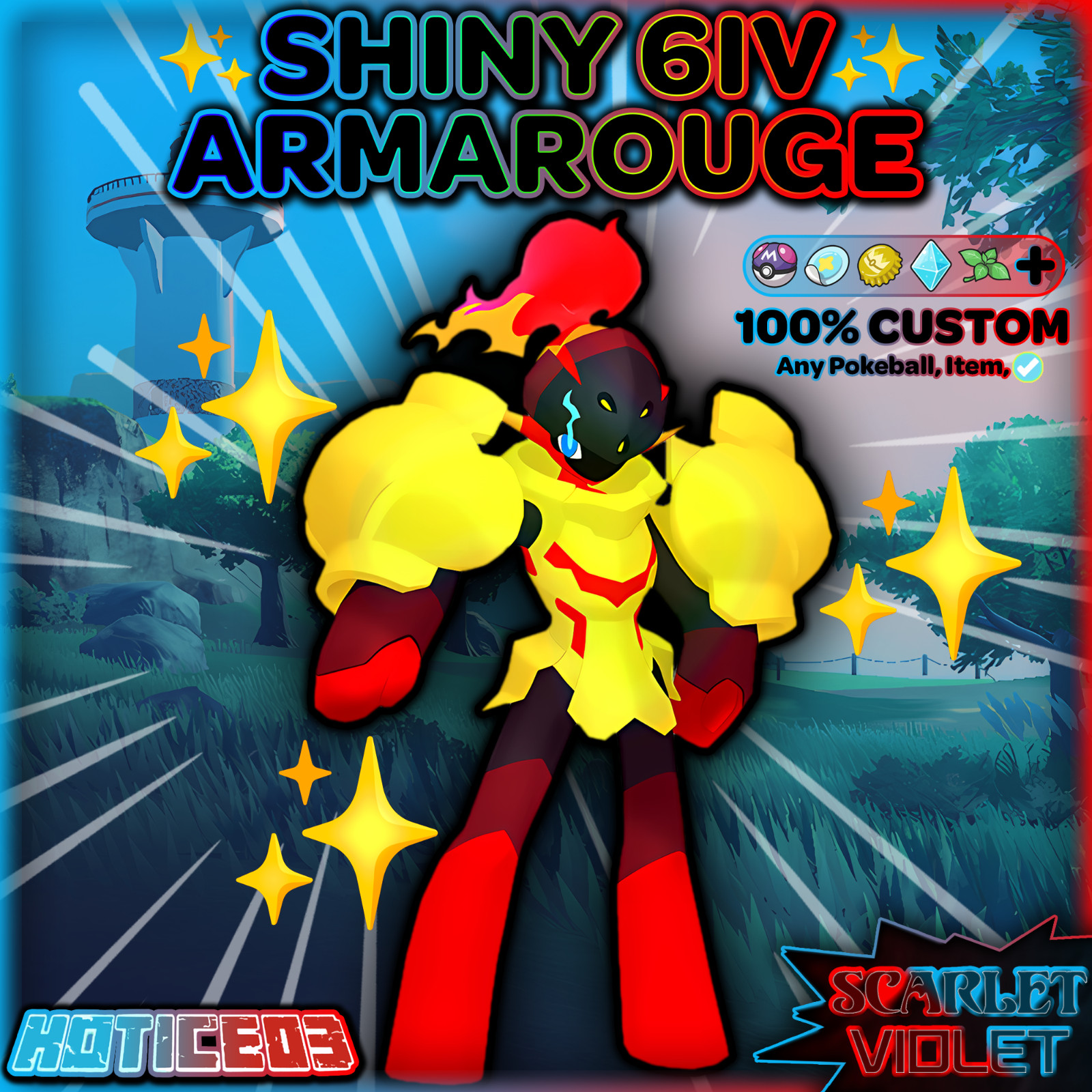 ✨ Shiny Armarouge 6IV ✨ Pokemon Scarlet & Violet 🚀 Fast Trade 🚀