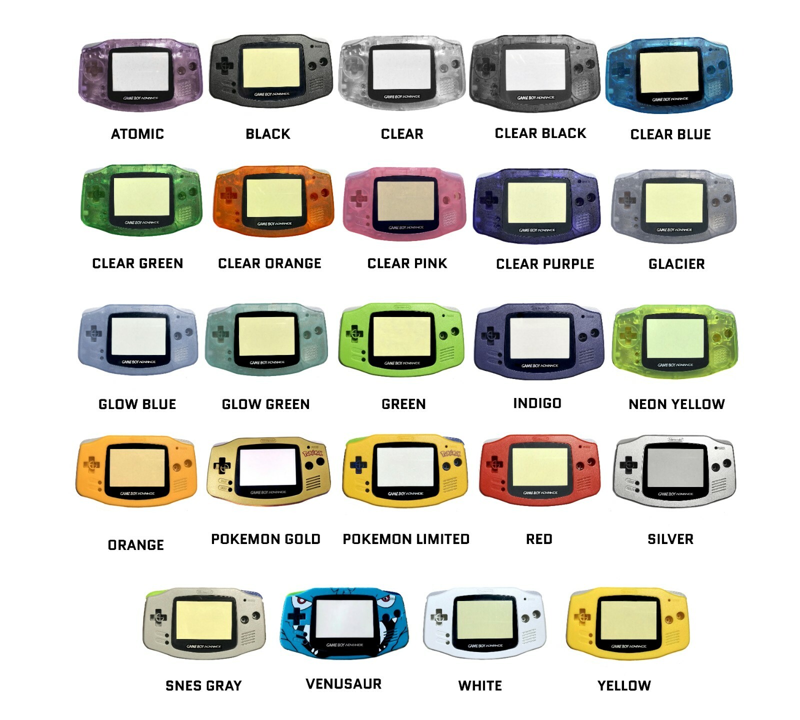 NEW Nintendo Game Boy Advance GBA System Fully Customized PICK YOUR COLOR!