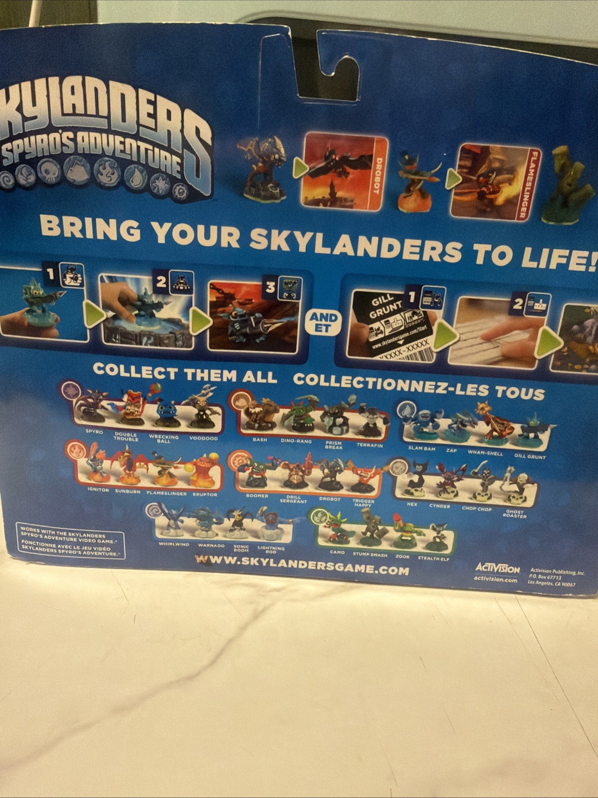 Skylanders Spyros Adventure 3 Pack (Drobot, Flameslinger, Stump Smash) READ