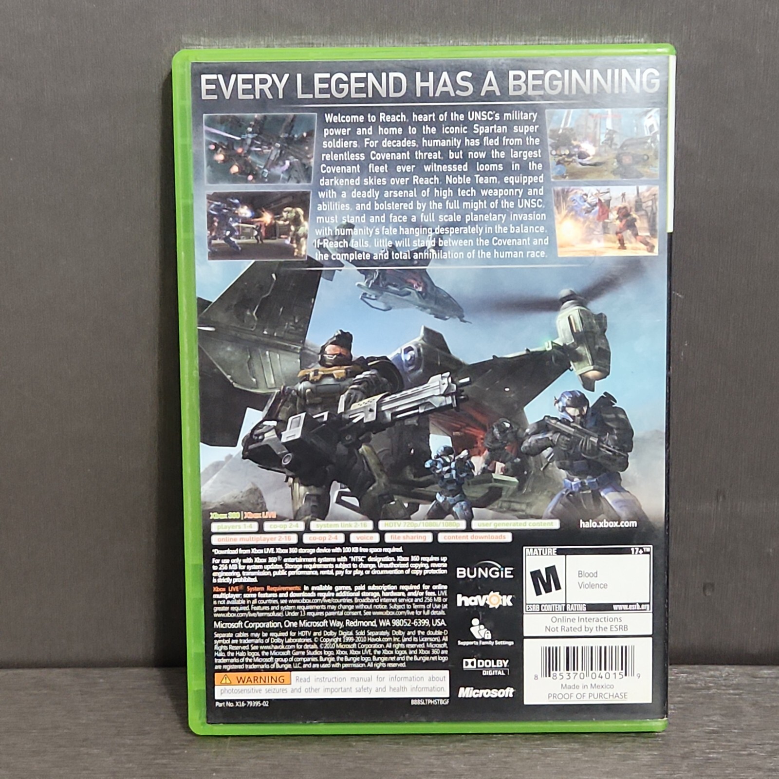 Halo Reach Xbox 360 Complete Refurbished