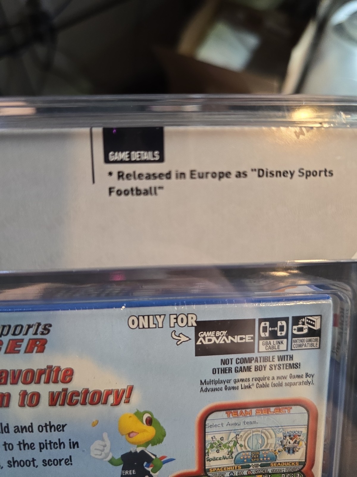 Disney Sports soccer Nintendo GBA WATA 8.0 A+ FACTORY SEALED MINT VGA