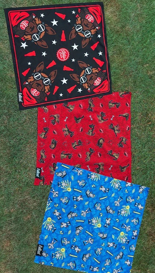 Fallout Dogmeat Nuka Cola Vault Boy Pet Bandana Set Large Size NEW