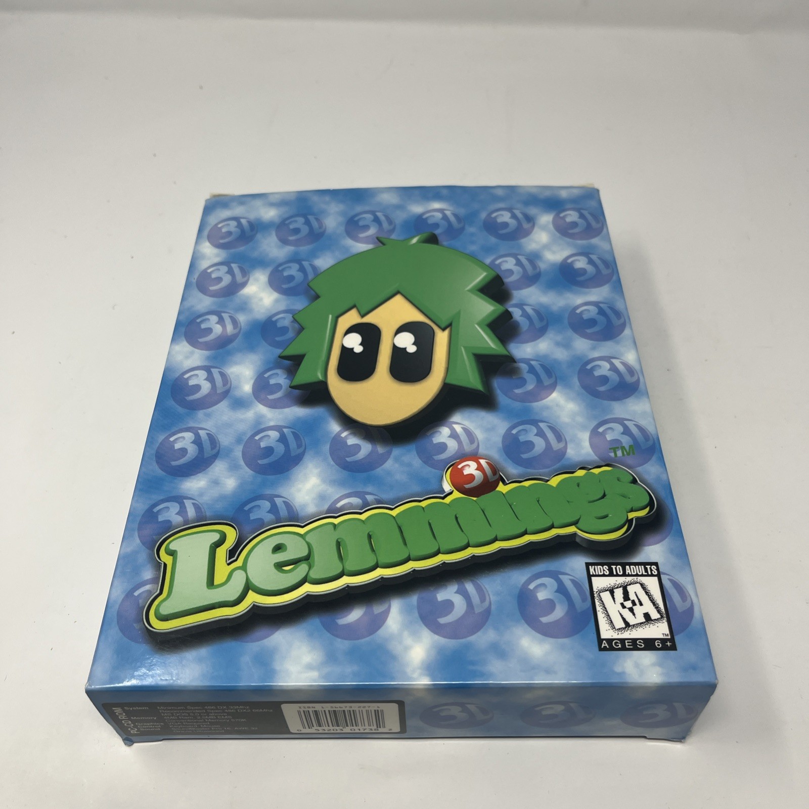 Vintage 3D Lemmings PC Big Box Complete W/ Manual