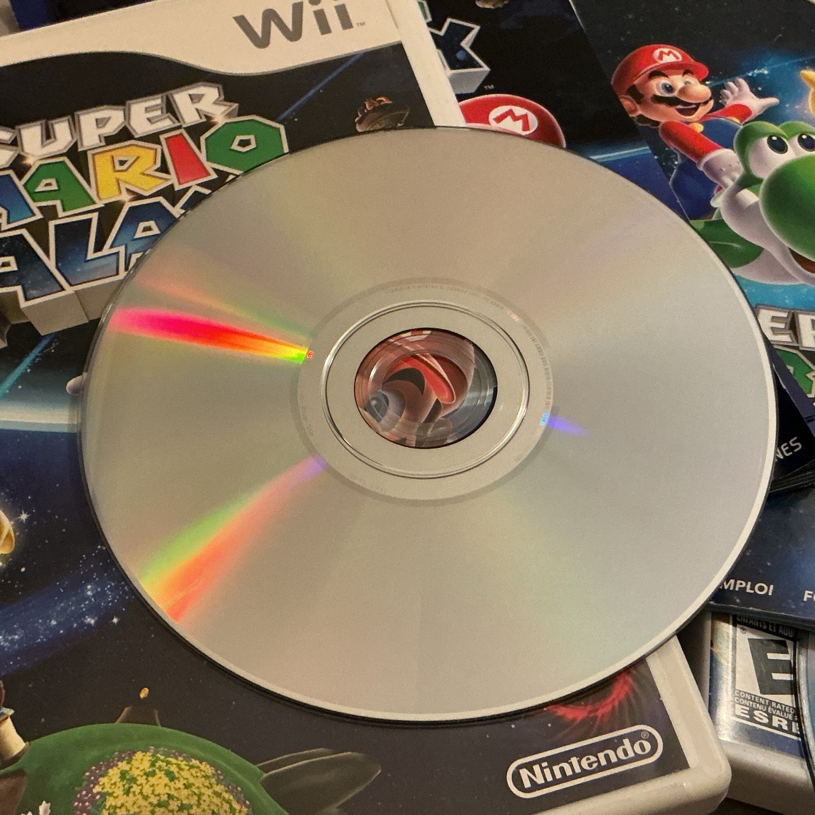 Nintendo Wii Super Mario Galaxy 1 and 2 Bundle with Manual and Inserts Tested