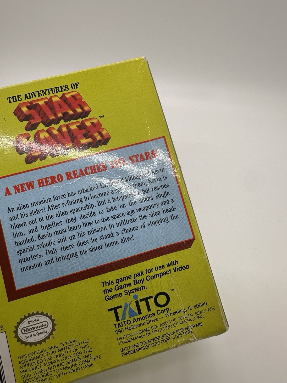 Adventures of Star Saver (Nintendo Game Boy, 1992) Cart, Manual, Box