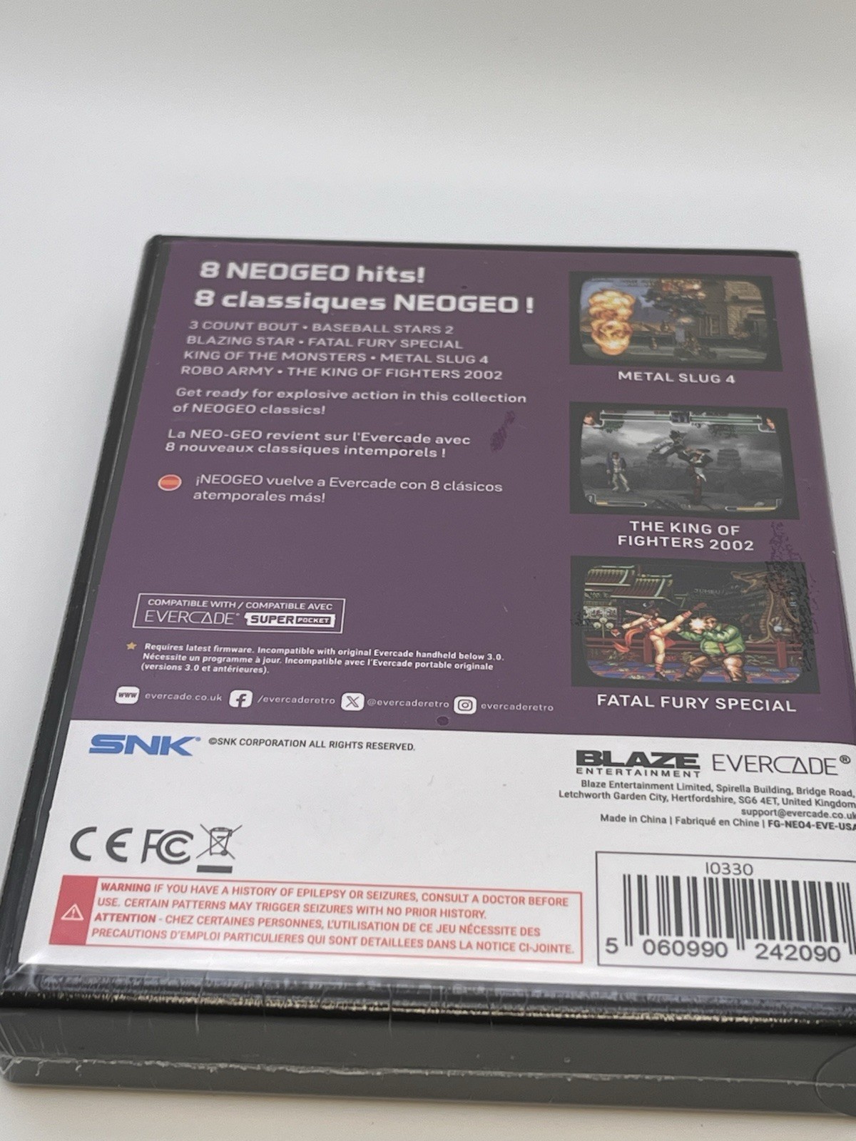 BLAZE EVERCADE NEO GEO ARCADE 4 GAME CARTRIDGE. New