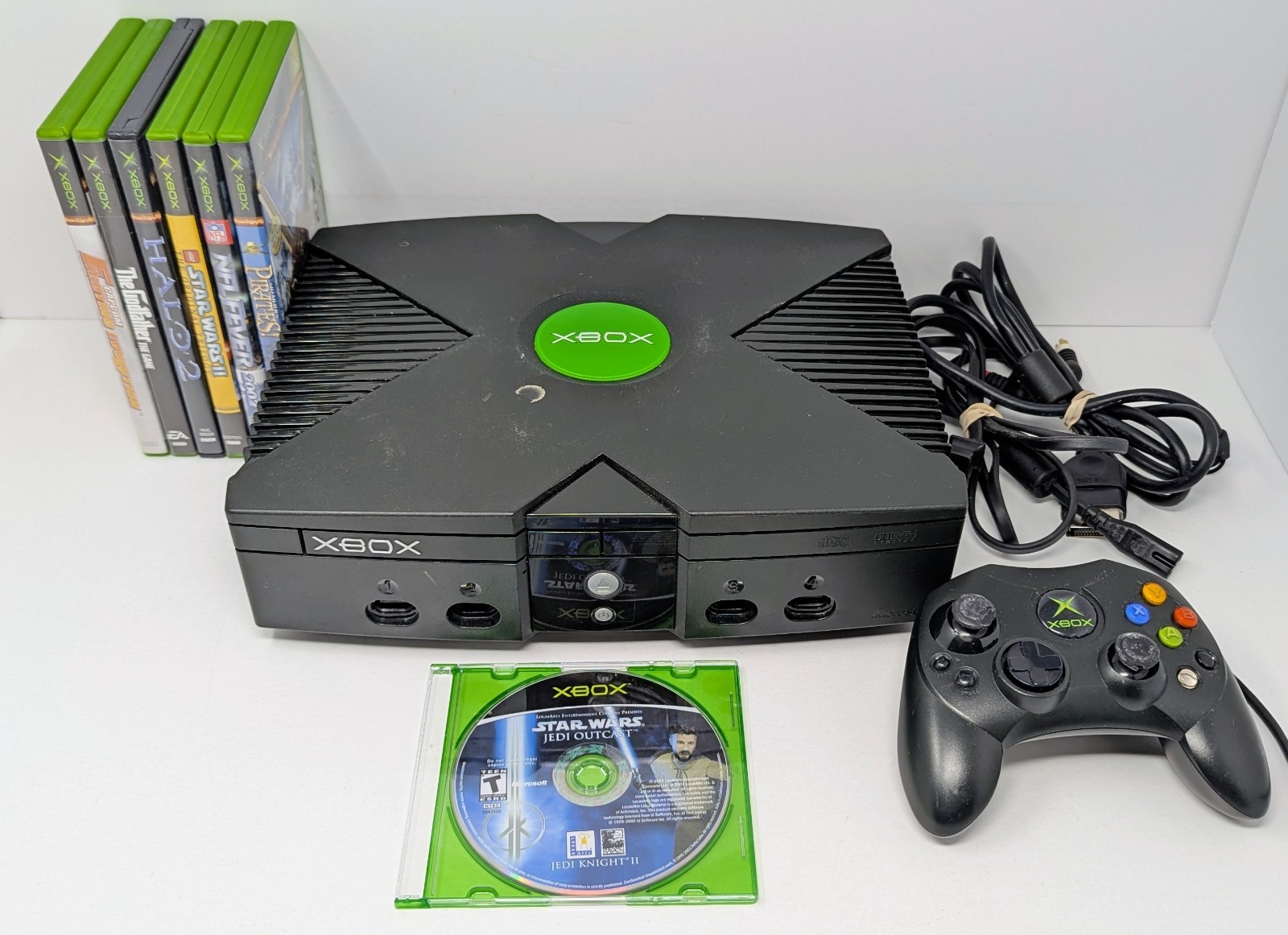 Microsoft Original Xbox Console Bundle w/ 7 Games – Halo 2, Godfather – Tested!