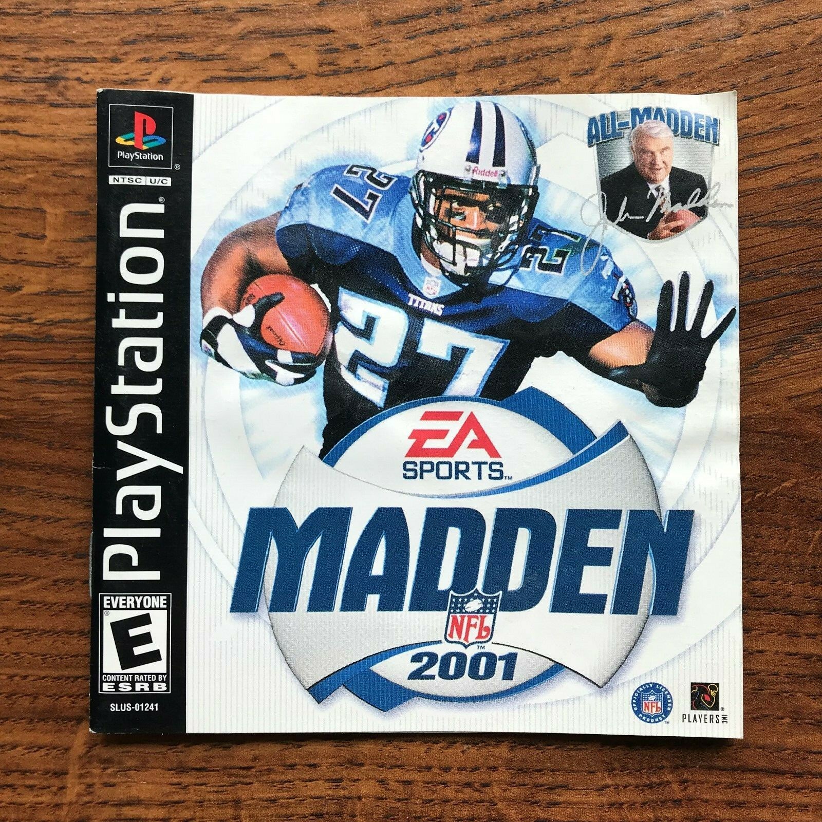 Madden 2001 NFL Football PS1 Playstation 1 PS One Instruction Manual Only
