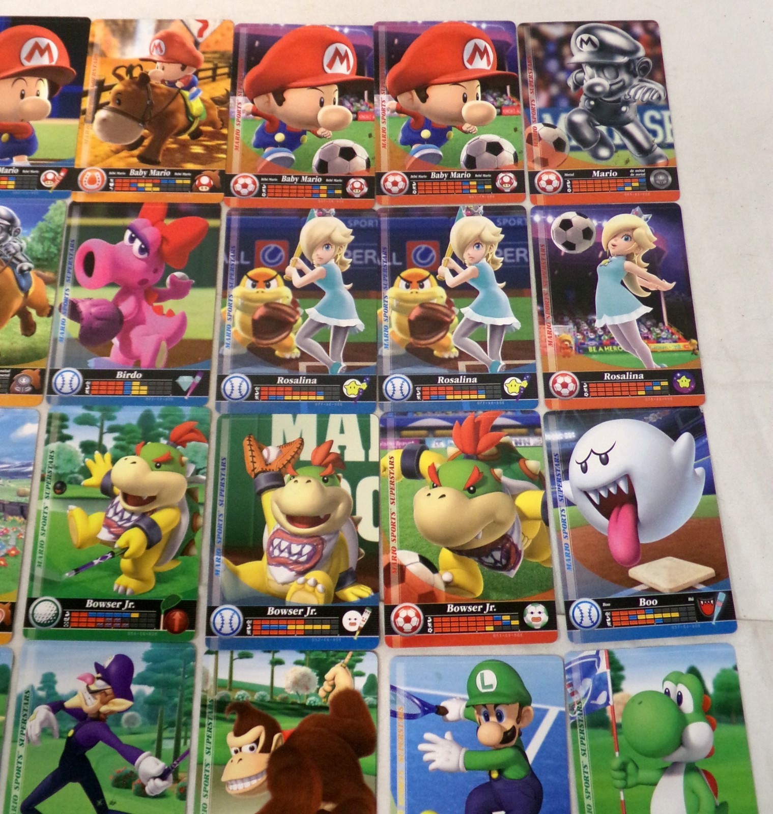 Nintendo Mario Sports Superstars Amiibo Cards Lot of 40 Boo Bowser Daisy Yoshi
