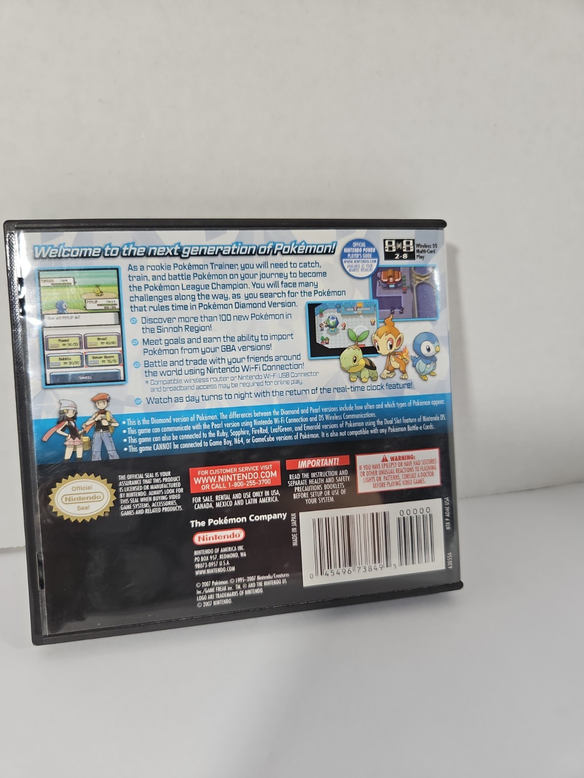 Pokemon: Diamond Version (DS) Game Case & Instruction Manual Only No Game