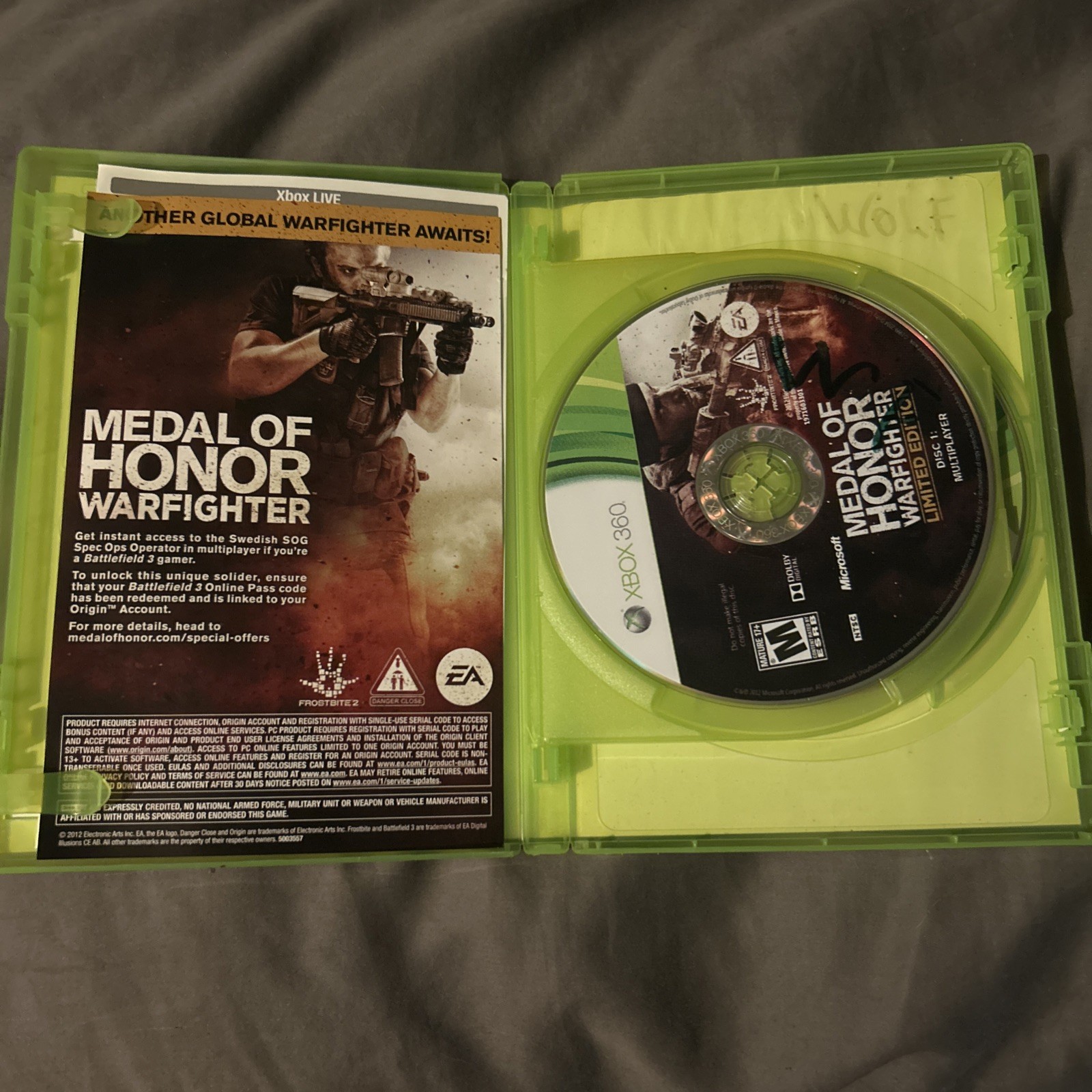 Medal of Honor: Warfighter — Limited Edition (Microsoft Xbox 360, 2012)