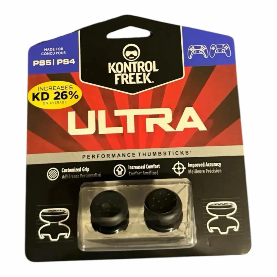 KontrolFreek FPS Thumbsticks for PS4/PS5 – ULTRA Black – Ships Fast