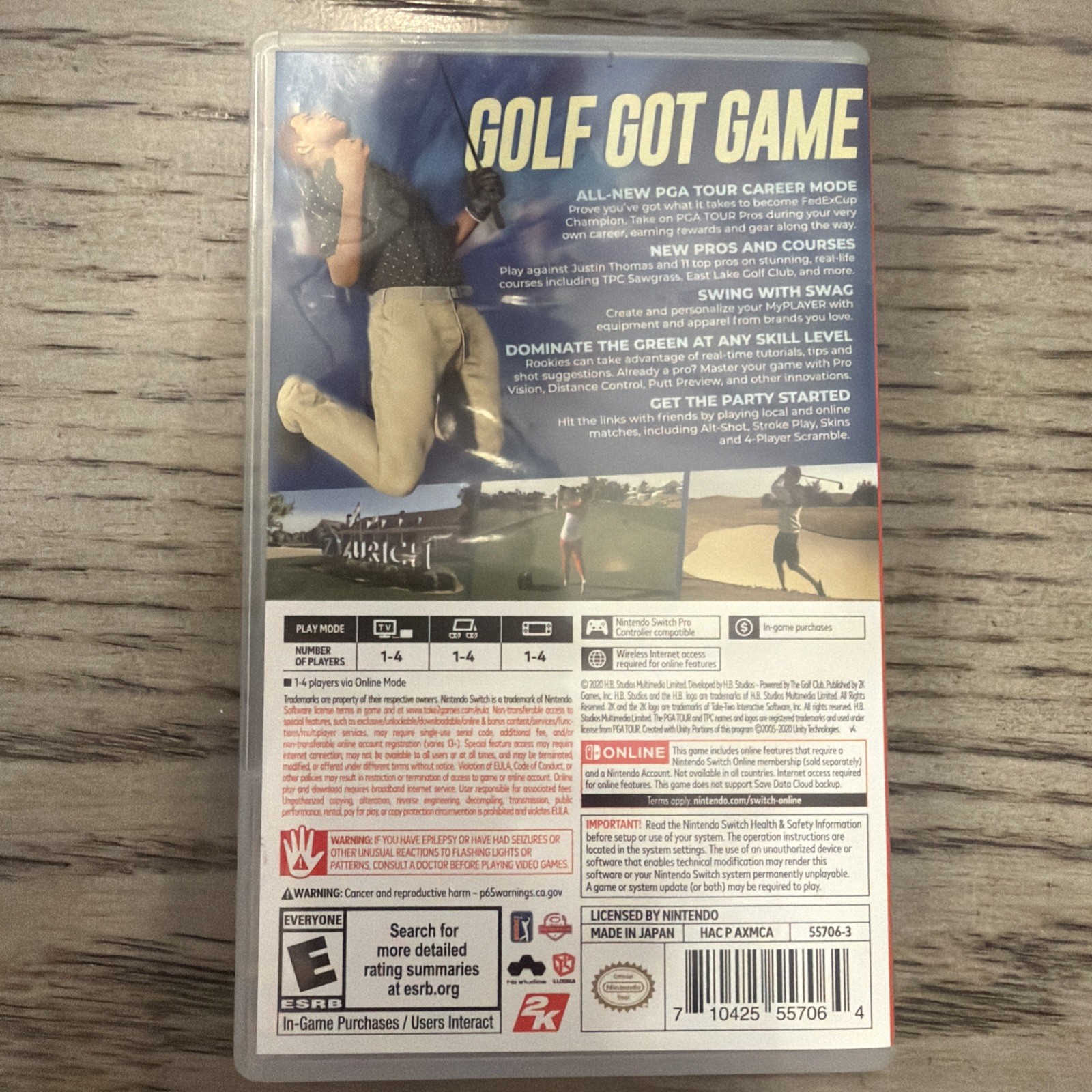 PGA Tour 2K21 – Nintendo Switch – COMPLETE IN BOX CIB MINT CONDITION