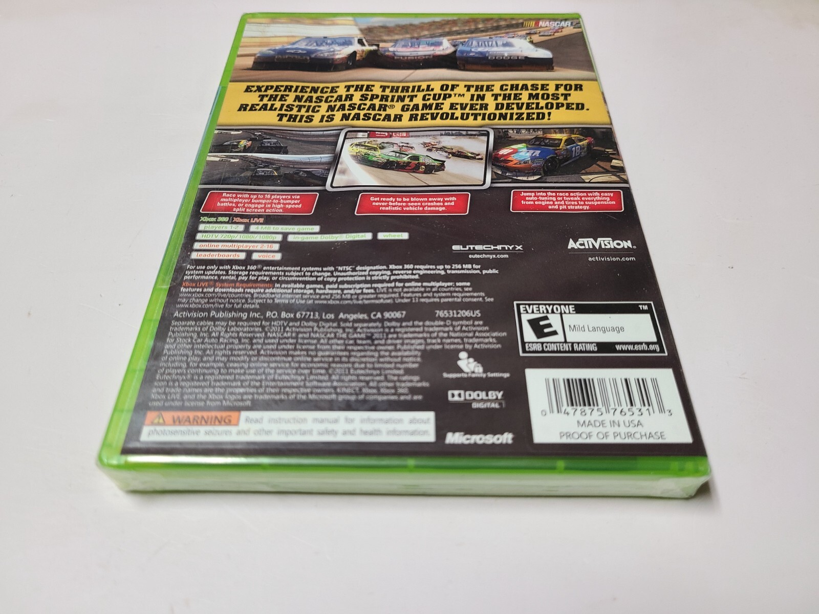 NASCAR The Game 2011 (Microsoft Xbox 360, 2011) NEW