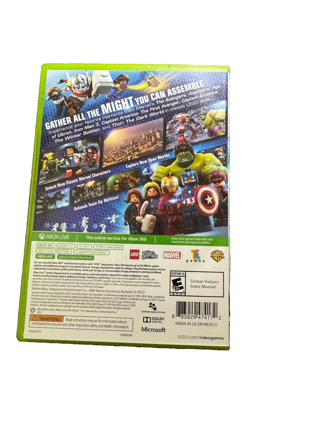 Warner Bros LEGO Marvel Avengers Action-Adventure (pre-owned)