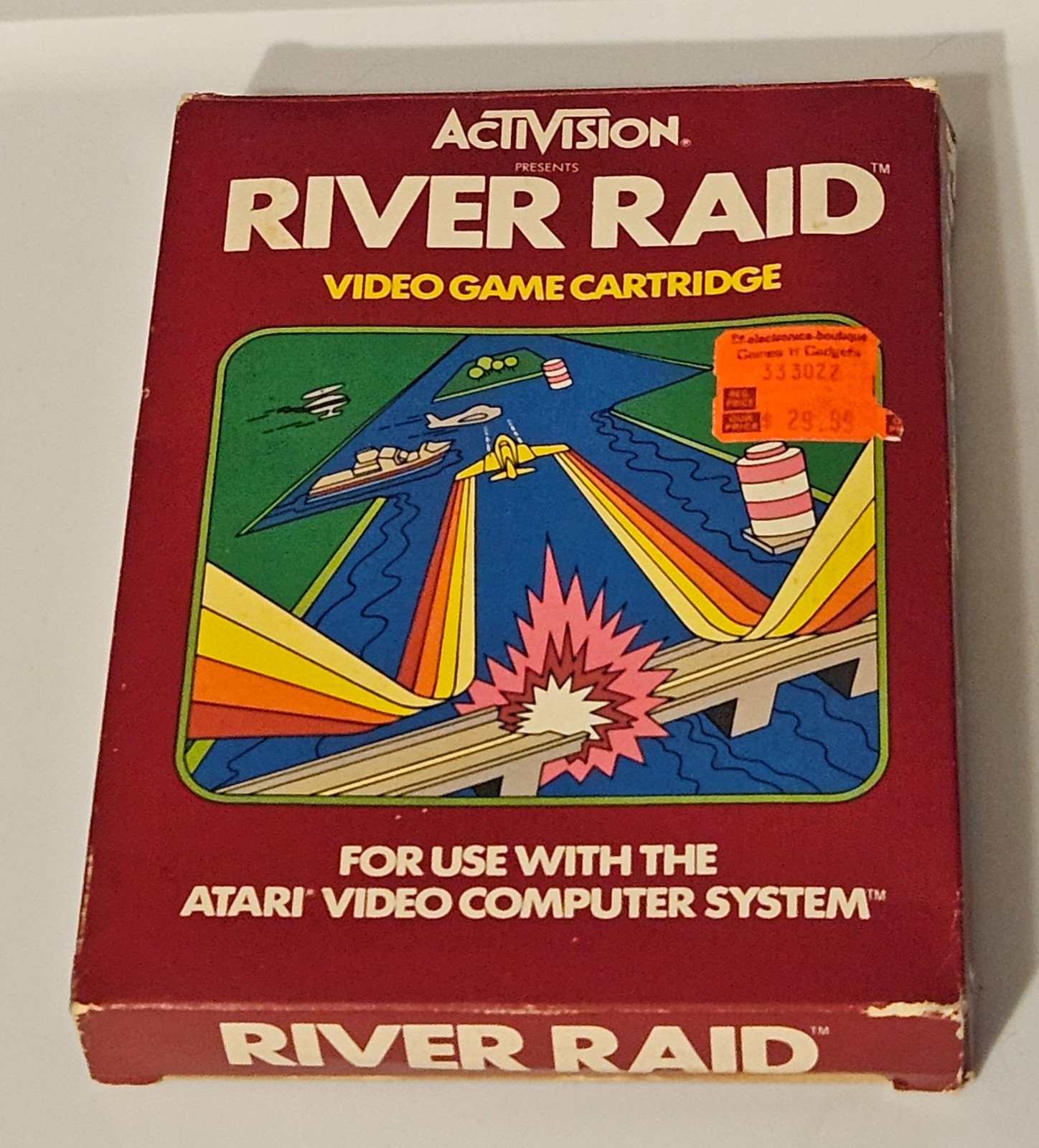 River Raid Atari 2600/7800/2600+/7800+ 1982 CIB Tested Works