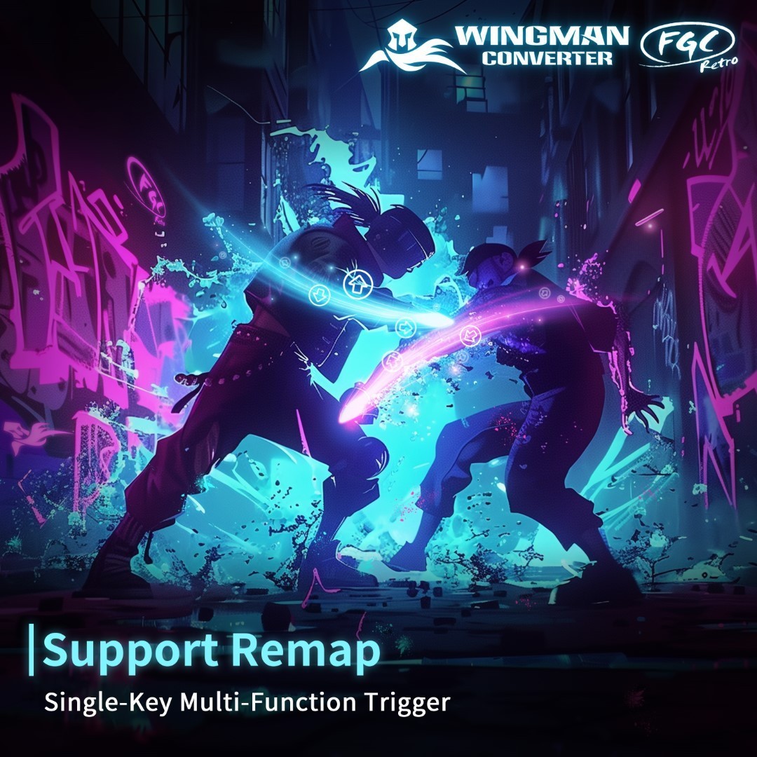 Brook Wingman FGC Retro: PS1 & PS2 Controllers for PS5 / PS4 / PC with Turbo